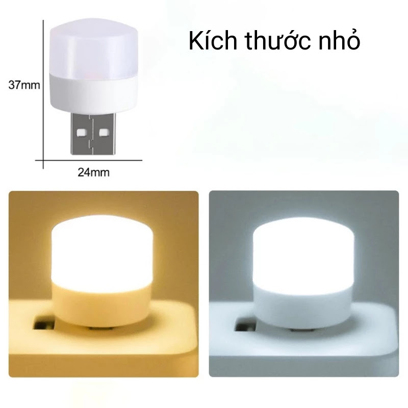 Đèn led usb mini siêu sáng đọc sách giá rẻ nhỏ gọn cho laptop, sạc dự phòng, máy tính, ô tô, xe hơi
