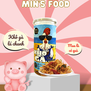 Khô gà lá chanh xé cay 300g  vừa ngon vừa rẻ MIN'SFOOD ăn vặt Việt Nam an toàn vệ sinh thực phẩm
