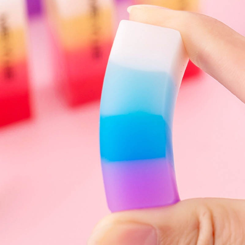 Hộp 24 Cục Gôm 7 Sắc Cầu Vòng Tẩy Siêu Sạch 681