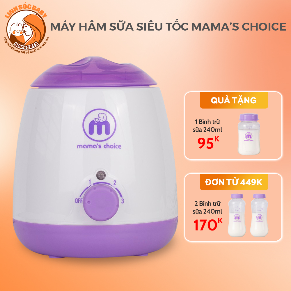 Máy hâm sữa đa năng Mama's Choice | Hâm sữa siêu tốc và nhỏ gọn cho mẹ hay di chuyển | BH chính hãng 12 tháng 1 đổi 1