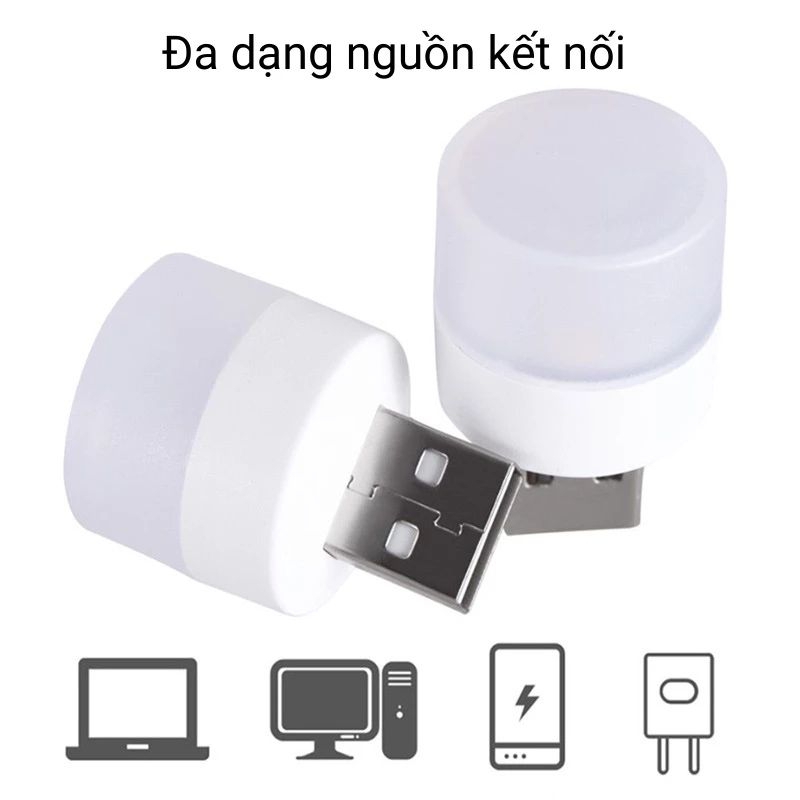 Đèn led usb mini siêu sáng đọc sách giá rẻ nhỏ gọn cho laptop, sạc dự phòng, máy tính, ô tô, xe hơi