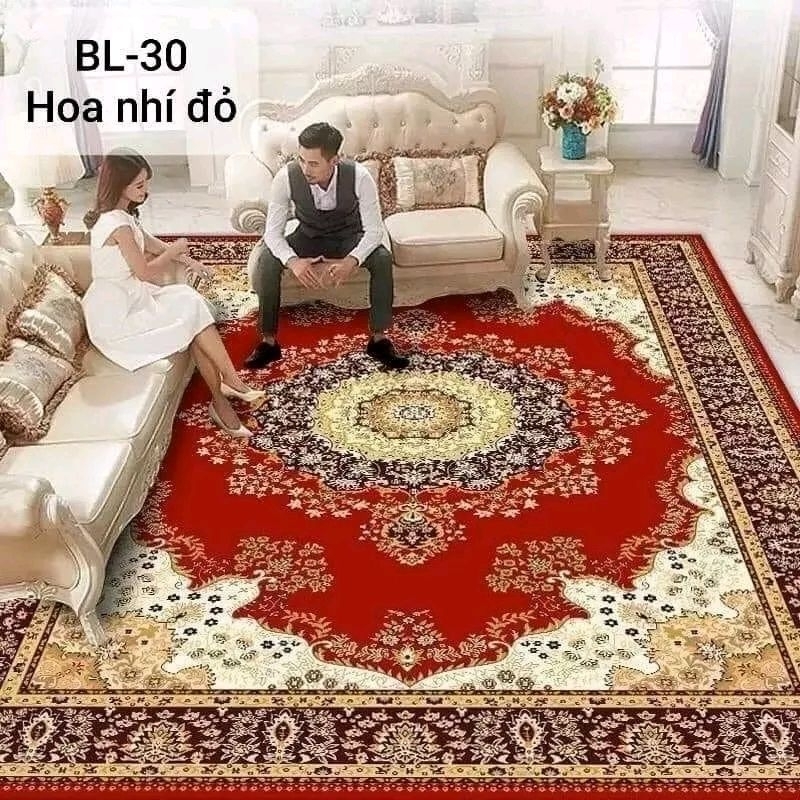 Thảm trải sàn Bali 5D , Thảm trải sàn Trang trí phòng khách mẫu hoàng gia kích thước 1m6x2m3 và 2mx3m
