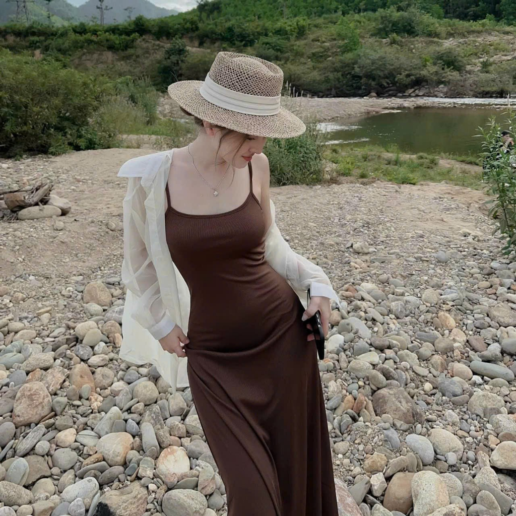 Đầm váy nữ công chúa dáng maxi ôm body mix khoác ngoài form dài sexy quyến dũ phù hợp đi chơi, đi biển