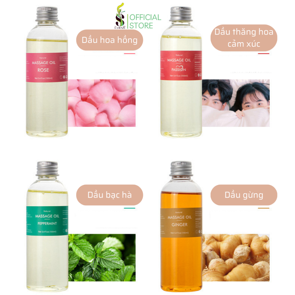 Dầu Massage Body Thiên Nhiên Dưỡng Ẩm LASENZE