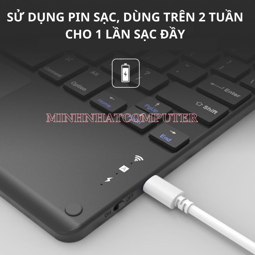 Bàn phím bluetooth có touchpad cho máy tính bảng, điện thoại, tv