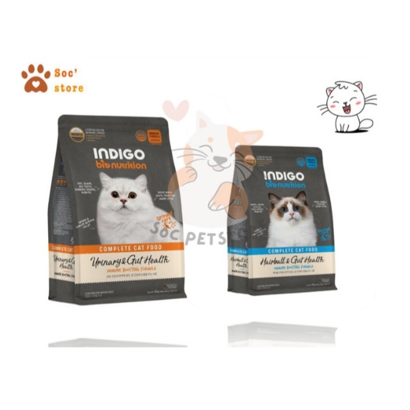 Hạt hữu cơ INDIGO dành cho mèo 2KG (chức năng trị thận và tiêu búi lông)