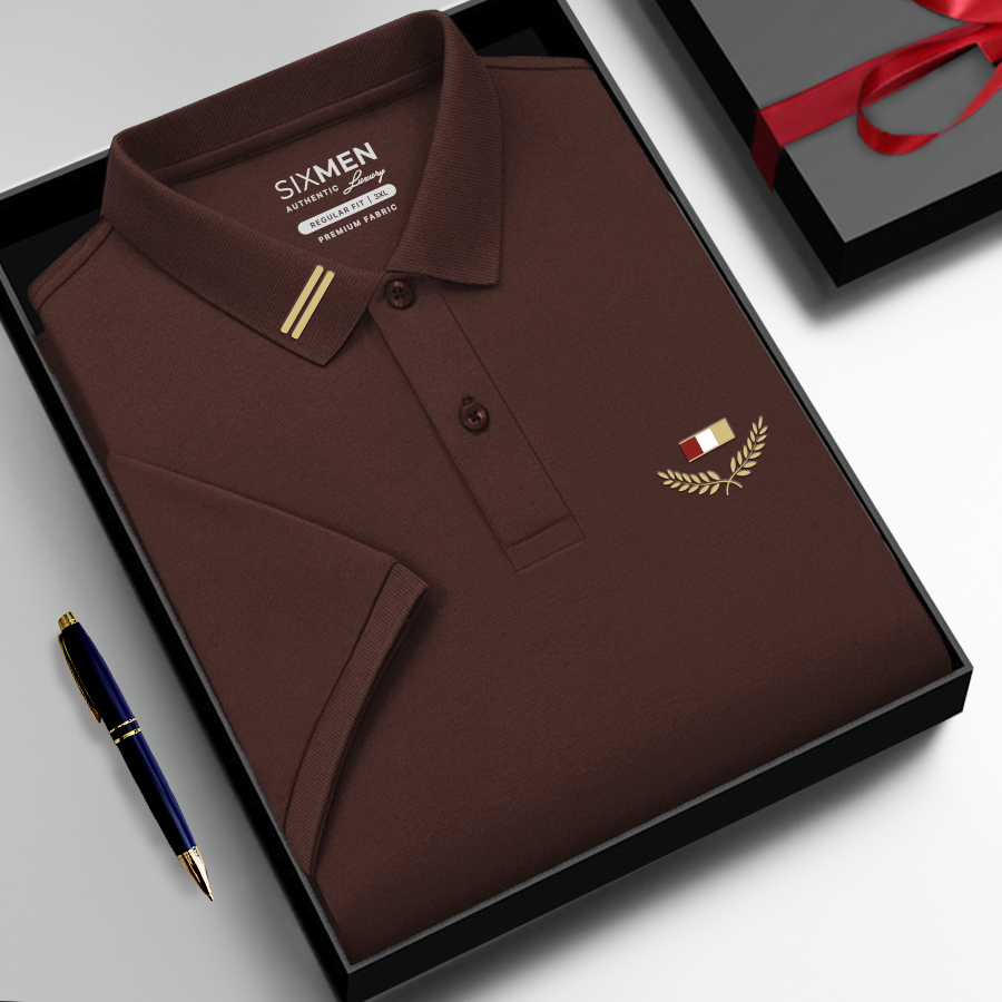 Áo Polo nam thêu cao cấp  SIXMEN VICTORY - polo vải cá sấu cotton CVC thoáng mát nam tính