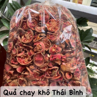 Quả chay ruột đỏ phơi khô gói 500gr sản xuất 2024