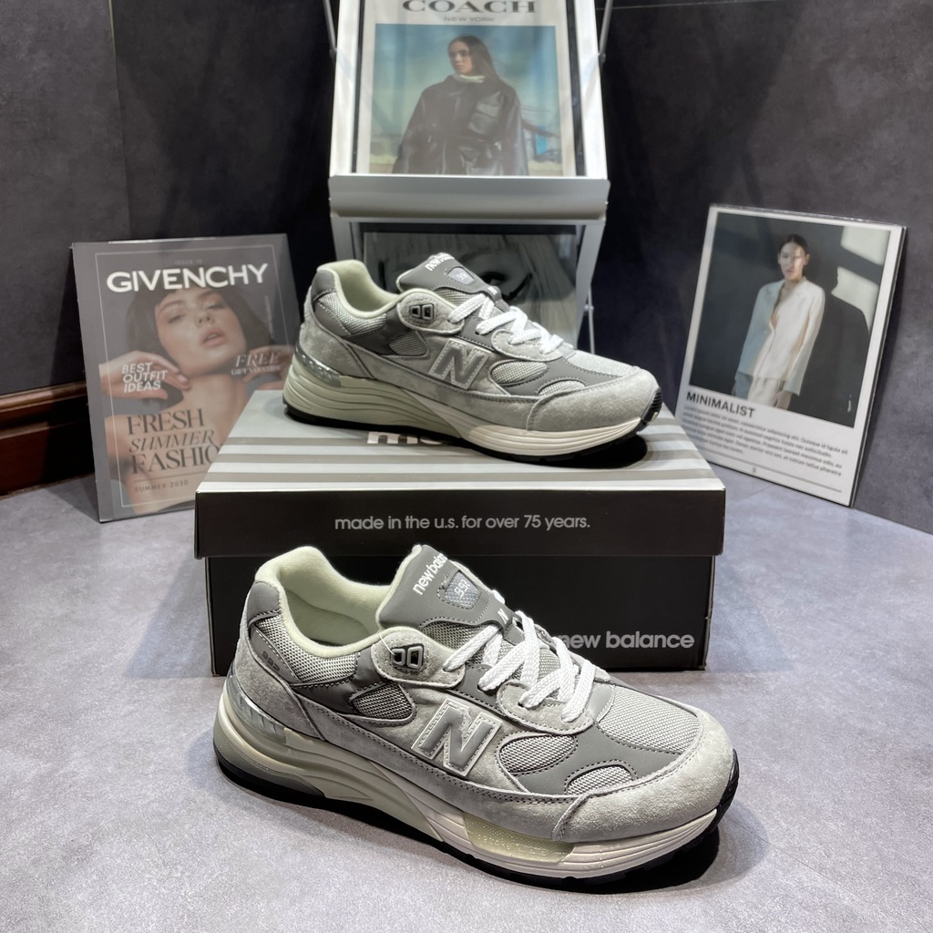 Giày Thể Thao Nam Nữ NB 992, Giày NB 992 Xám Cao Cấp
