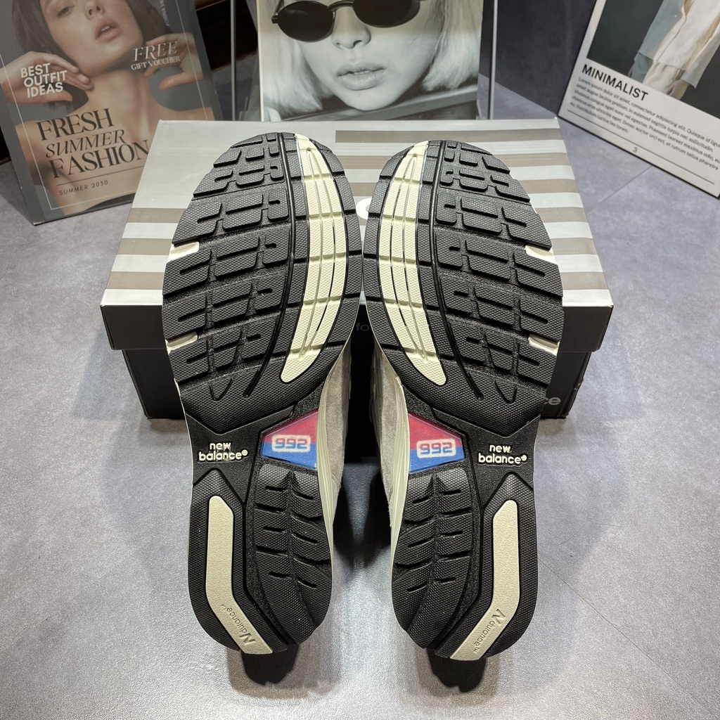 Giày Thể Thao Nam Nữ NB 992, Giày NB 992 Xám Cao Cấp