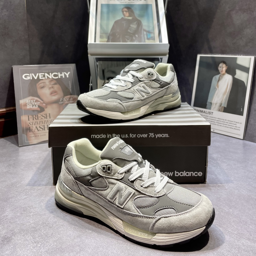 Giày Thể Thao Nam Nữ NB 992, Giày NB 992 Xám Cao Cấp