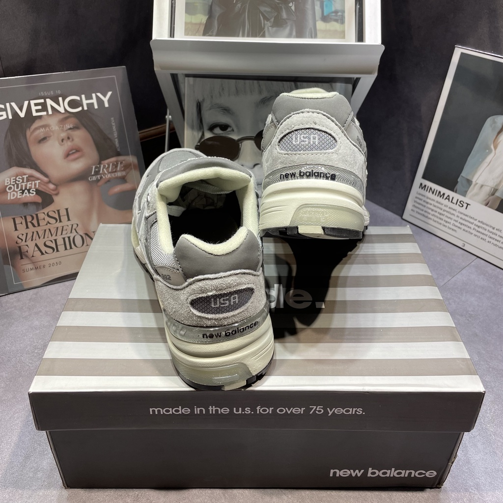 Giày Thể Thao Nam Nữ NB 992, Giày NB 992 Xám Cao Cấp