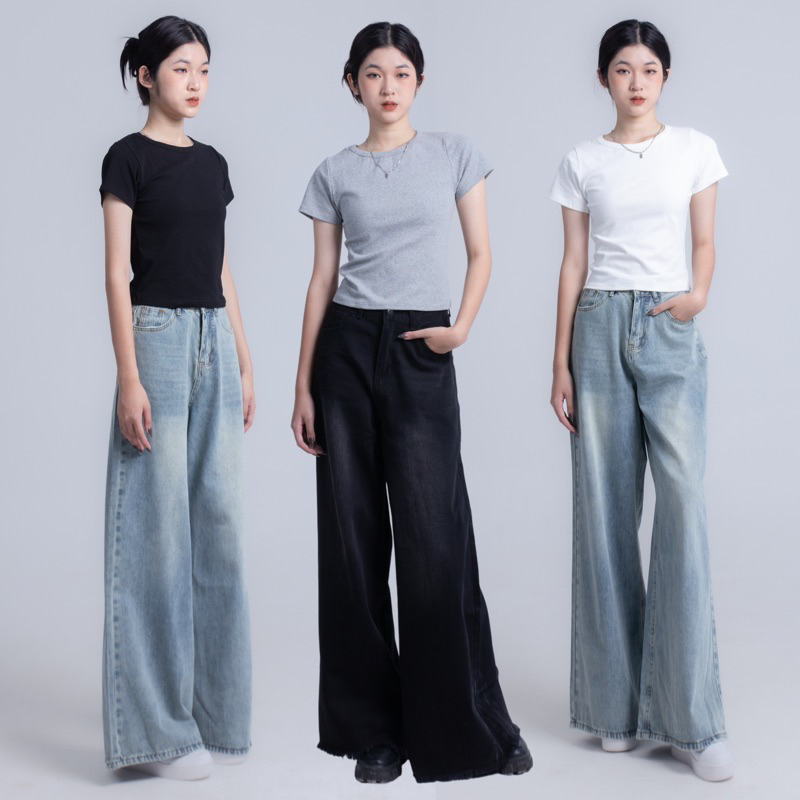 Áo thun tay ngắn dáng basic Baby Tee TOP