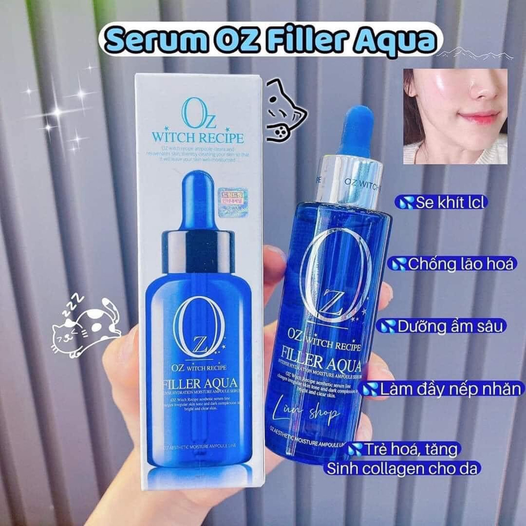 Serum OZ Filler Aqua - Siêu cấp nước - Siêu Căng Bóng - Trẻ hóa da