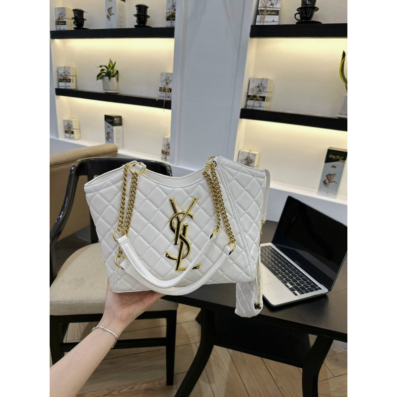 Túi xách nữ set đôi kèm ví trần ô size 38cm