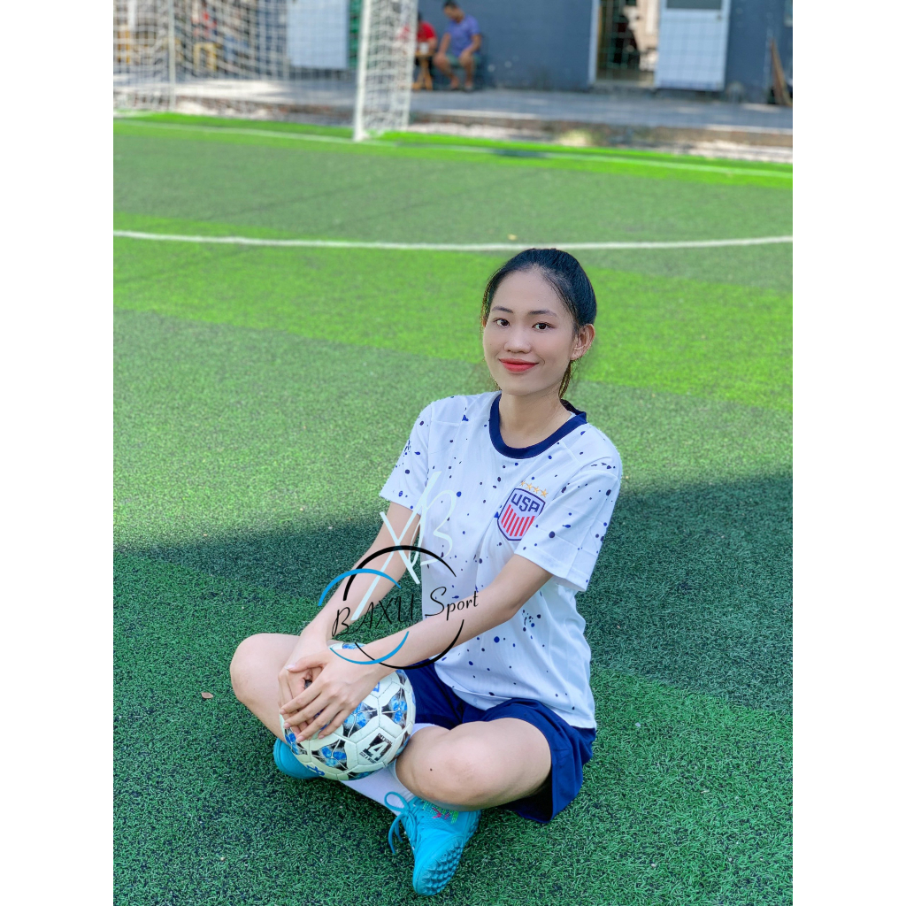 Bộ quần áo bóng đá tuyển Mỹ trắng bản chính thức WC 2023 THUN MÈ CAO CẤP CÓ REVIEW