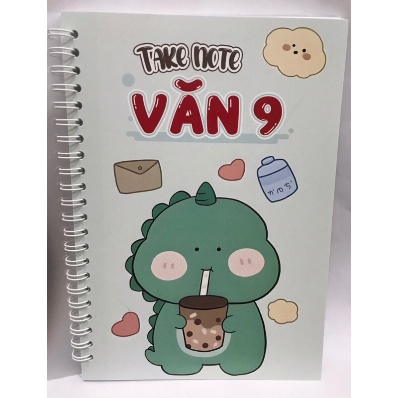 SỔ Lò Xo Takenote Trang Trí sticker VĂN 9