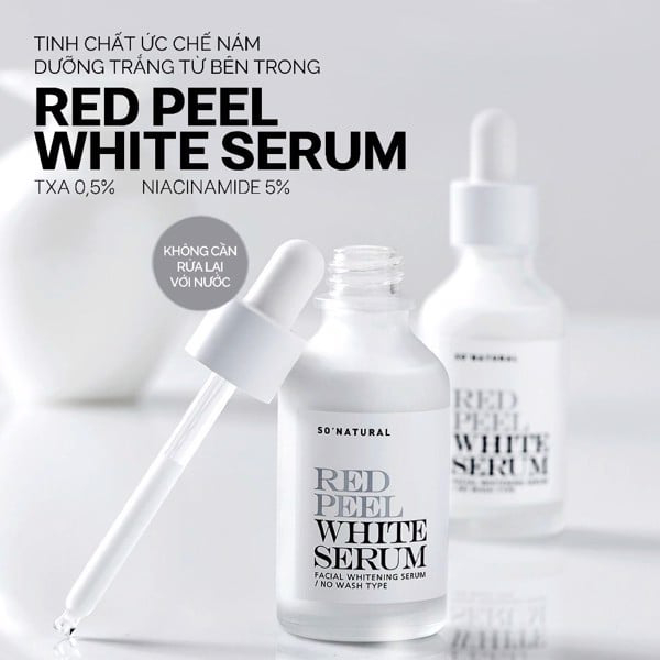 Tinh chất Red peel white serum, cải thiện thâm sạm nám, dưỡng căng bóng da, làm đều màu da 35ml