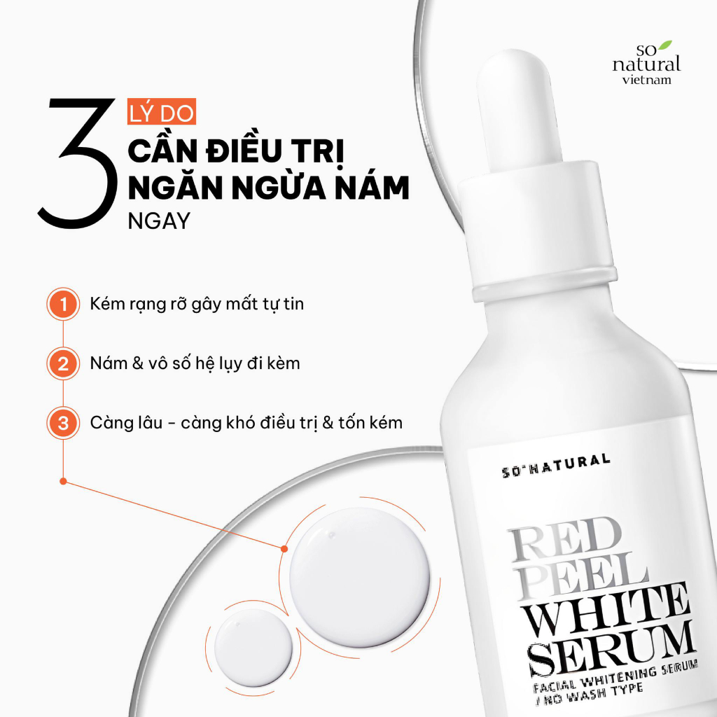 Tinh chất Red peel white serum, cải thiện thâm sạm nám, dưỡng căng bóng da, làm đều màu da 35ml