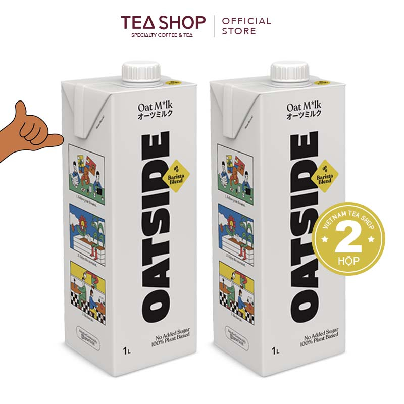 Sữa yến mạch: OATSIDE Oat Milk Barista Blend (2 x 1L)