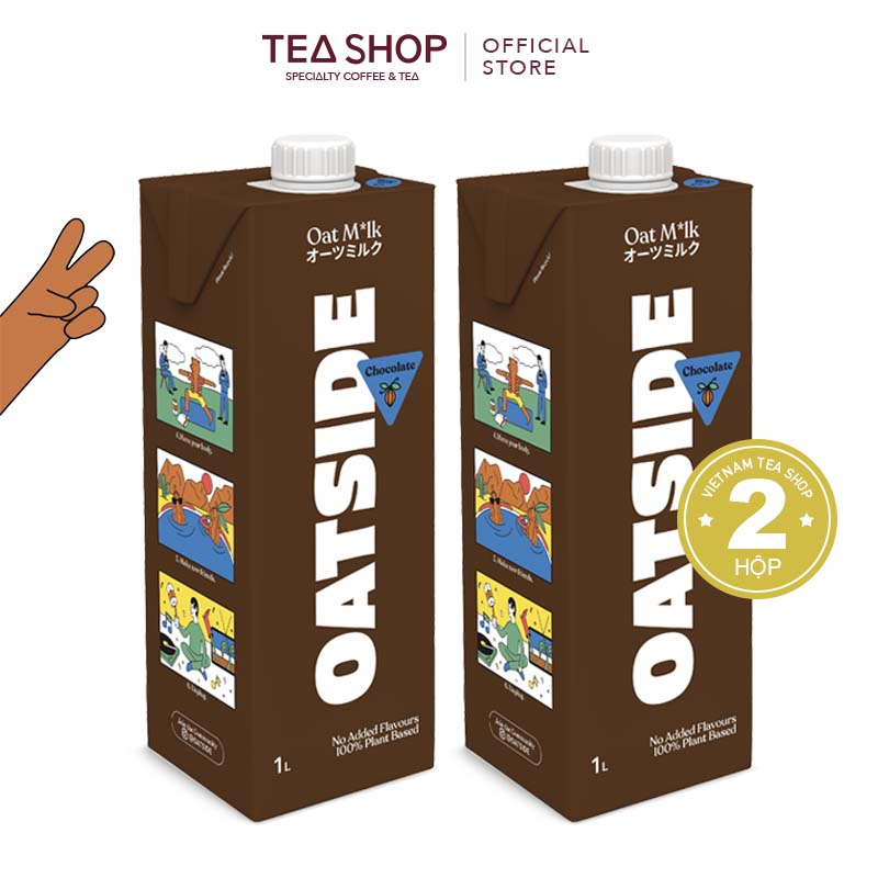[2 HỘP] Sữa yến mạch OATSIDE Chocolate (2 x 1L)