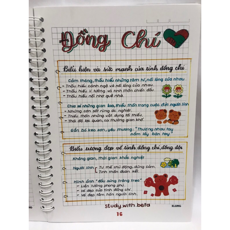 SỔ Lò Xo Takenote Trang Trí sticker VĂN 9