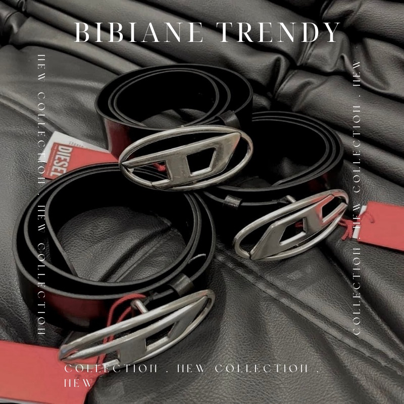 Thắt Lưng Diesel Phong Cách Y2K Logo Lì Hot Trend Bản 3CM Loại Đẹp BIBIANE ACCESSORIES