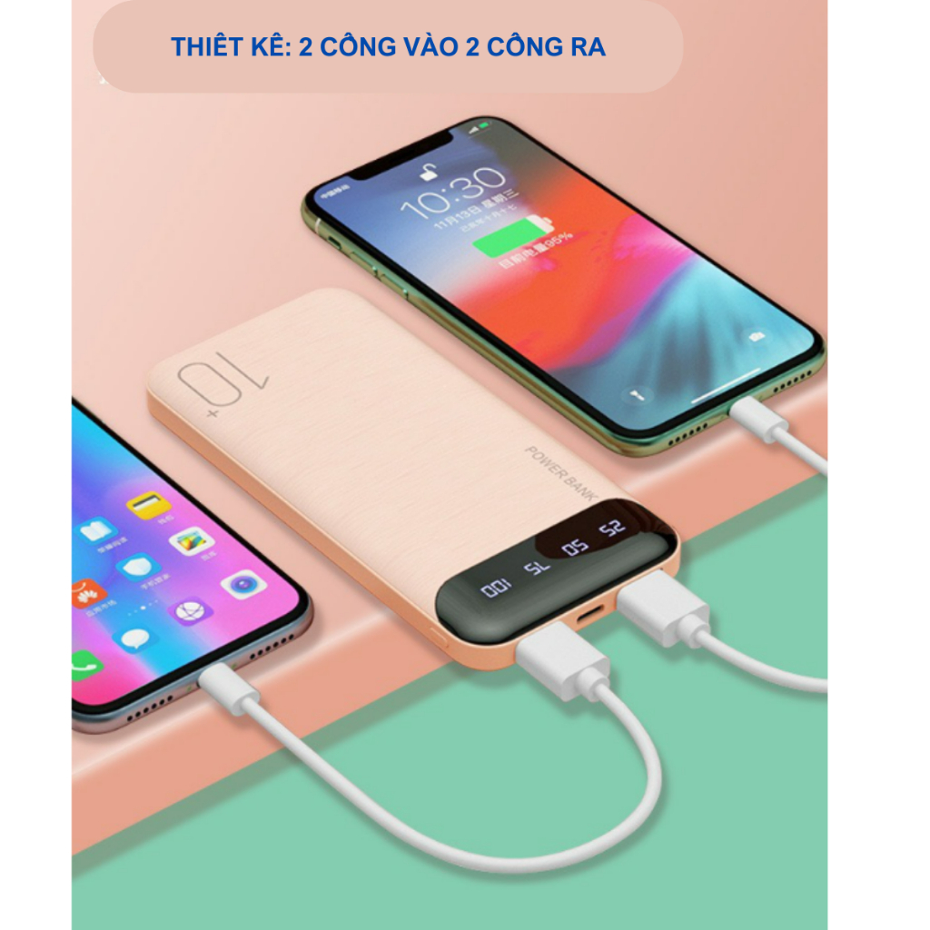 Sạc dự phòng tích hợp màn hình Led Dung Lượng 10000MAH-20000MAH WK-16