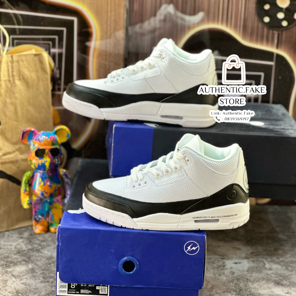 Giày Thể Thao JD 3 Fragment Retro SP 'White' DA3595-1000 Giày Bóng Rỗ