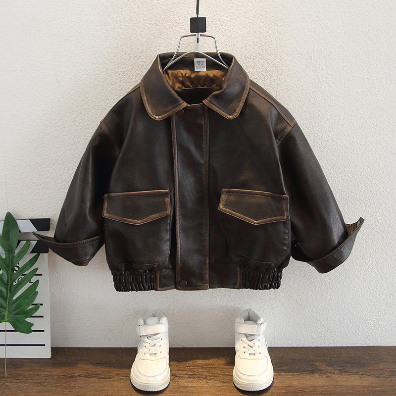 Áo khoác da cao cấp cho bé, Áo khoác phong cách Châu Âu