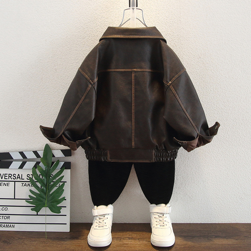 Áo khoác da cao cấp cho bé, Áo khoác phong cách Châu Âu