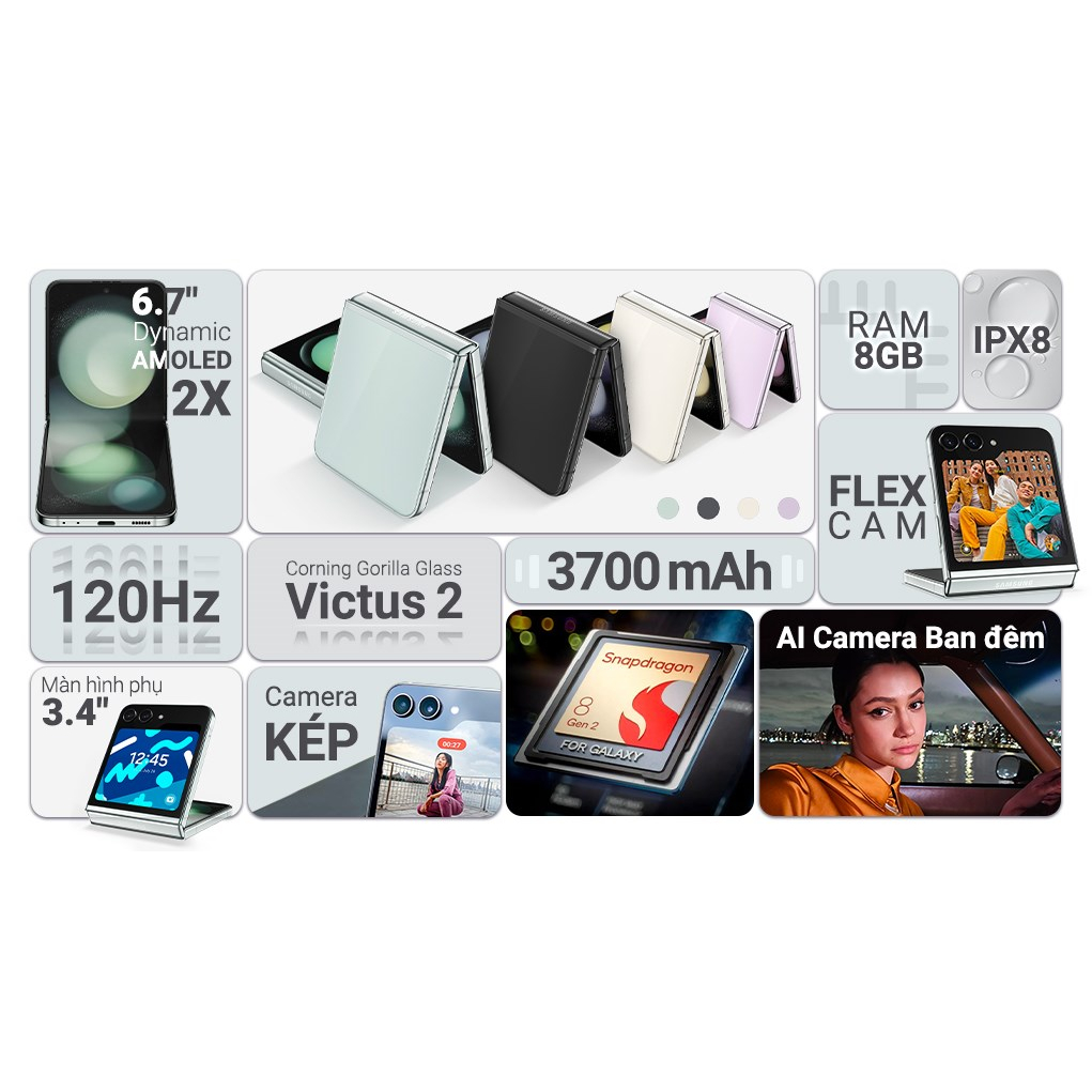 Điện thoại Samsung Galaxy Z Flip5 5G 256GB