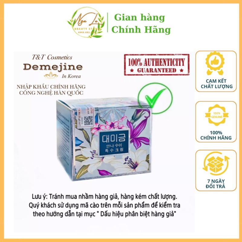 Kem Face DEMEJINE T&T HÀN QUỐC 20gr chính hãng
