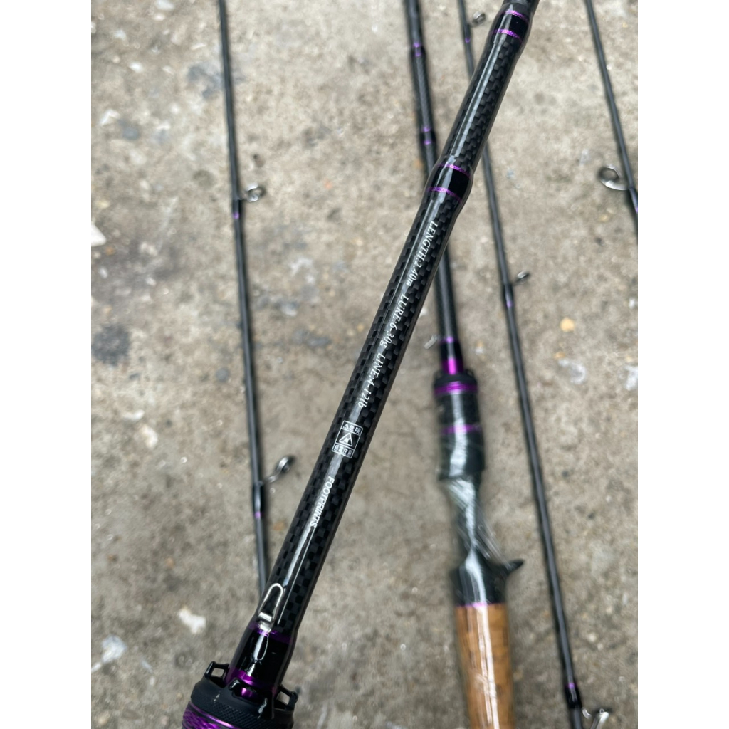 Cần câu lure cao câp JiCHU carbon xoắn chuôi đúc CM45