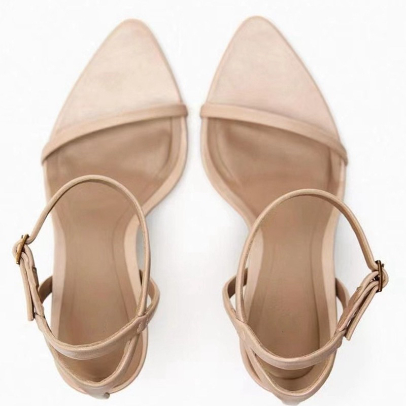 Giày sandal dây mãnh mũi nhọn zaraa đơn giản