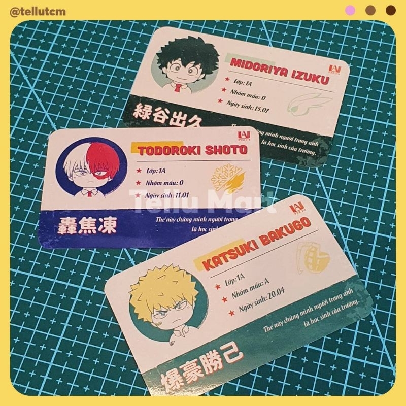 Thẻ Bài ID Card My Hero Academia Retro Collection