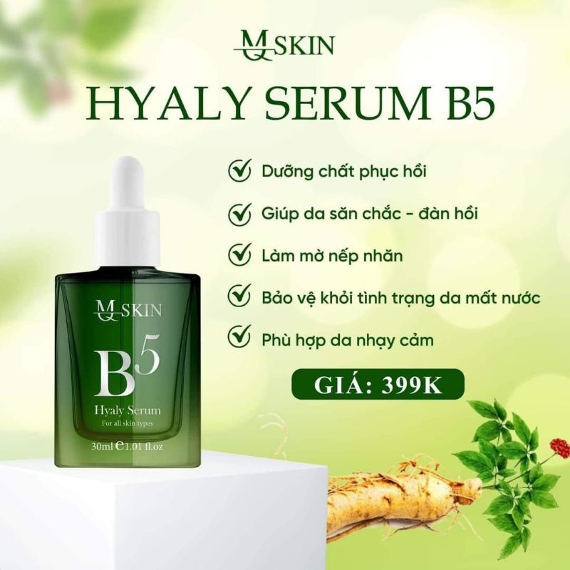 Serum B5 hyalu MQ SKIN dưỡng da và phục hồi da sau tái tạo