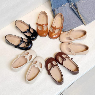 Giày bệt cho bé gái, Giày búp bê nhiều màu dễ thương chất PU mềm nhẹ dáng vintage MGbaby cho bé từ 1-5 tuổi 583