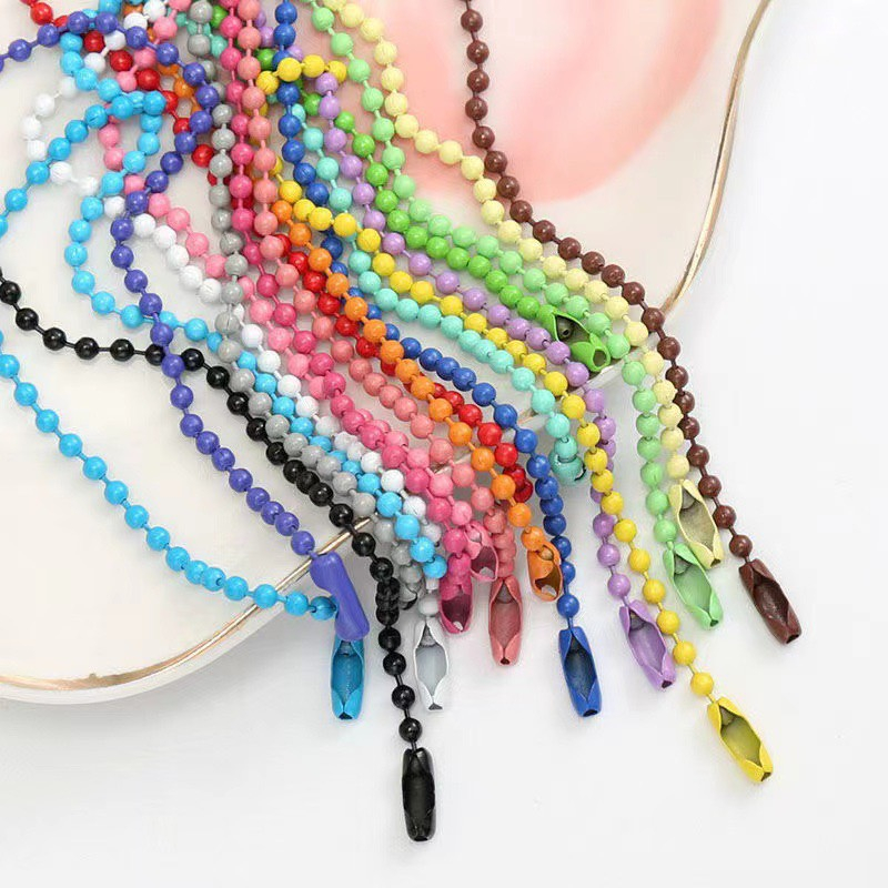 Set 10 dây bi làm móc chìa khoá màu pastel