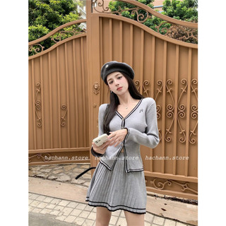 Set váy len dài tay 3 màu qc l1