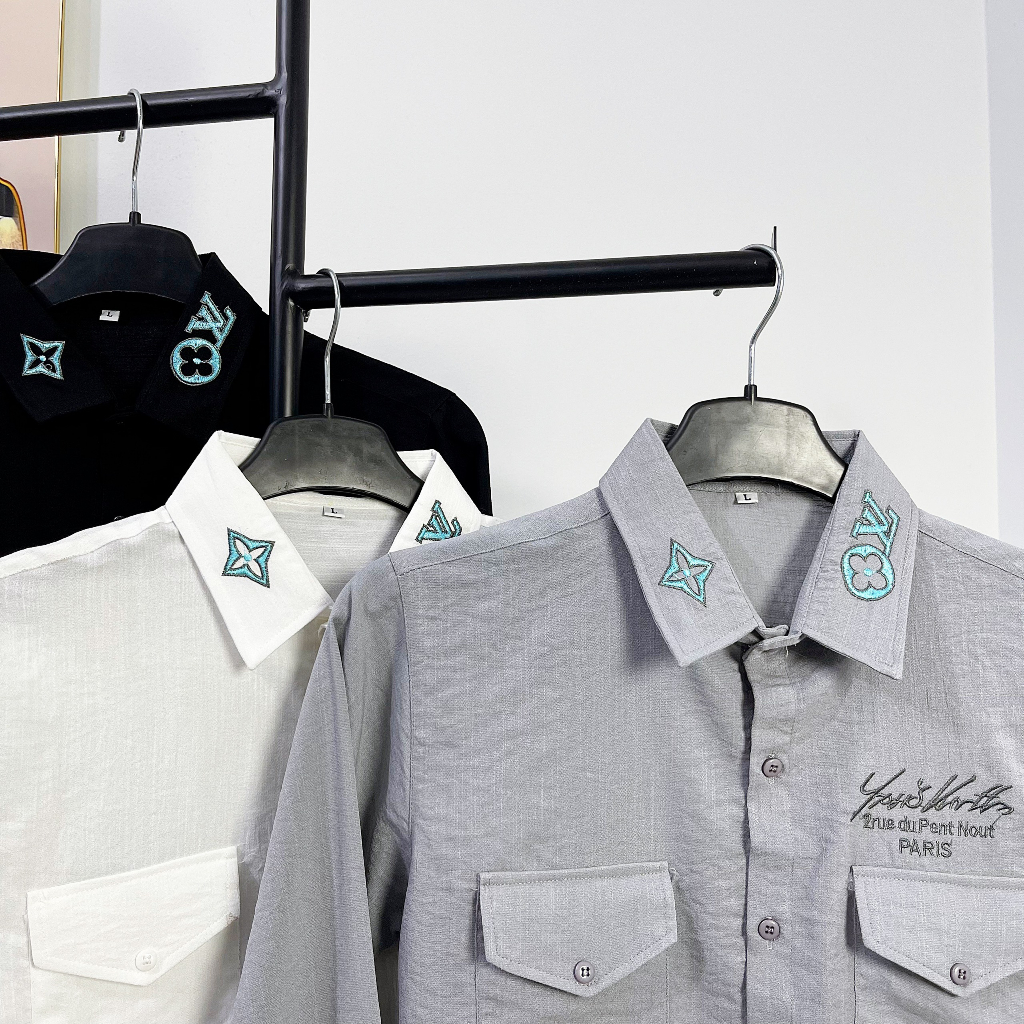 Áo sơ mi nam tay dài chất đũi mềm mịn vải dày đẹp phối kiểu mẫu mới HOT TREND cao cấp