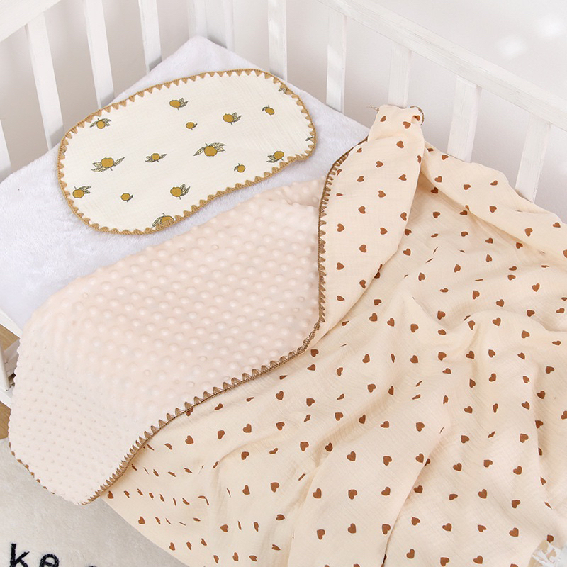 Chăn thu đông muslin cao cấp cho bé 100% cotton kích thước 110x110 sử dụng được bốn mùa xuân hè thu đông