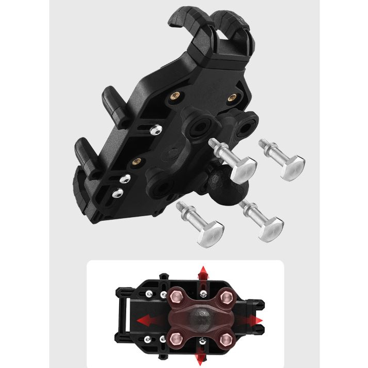 Giá đỡ điện thoại chống rung MOTOWOLF xe máy, motor ,gắn ghi đông chân gương MDL2728 có sạc, gắn Camer - Hàng chính hãng