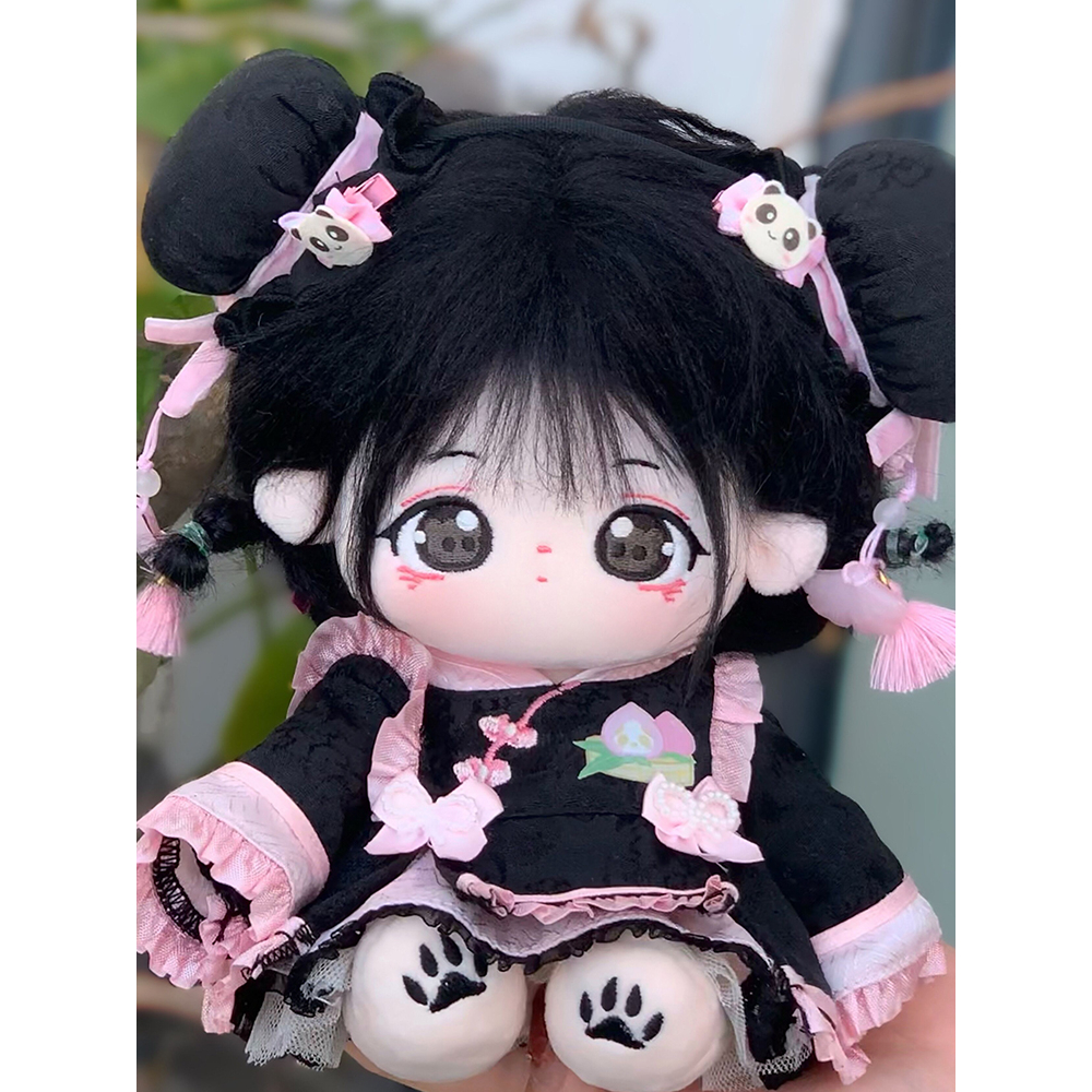 Búp bê tóc tơ thuộc tính Panda Trúc Hoán Sư tỉ và Sanh Sanh Sư muội 20cm