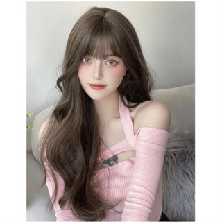  Tóc Giả Cả Đầu Xoăn Dài Cao Cấp Tặng Lưới Đội 