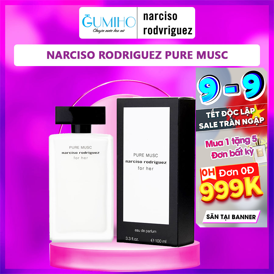 Nước hoa nữ hương Phấn Narciso Rodriguez ᴘᴜʀᴇ ᴍᴜsᴄ - Narciso Trắng - Gumiho Perfume