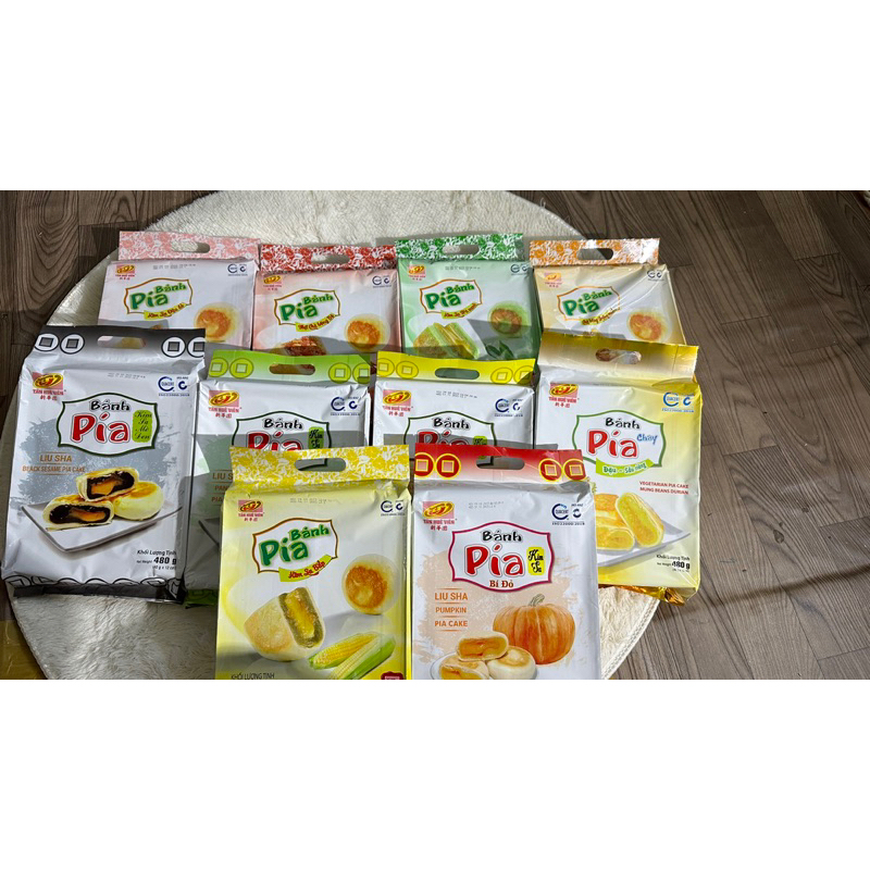 ComBo 12 Bánh 12 Vị Kim Sa Trứng Muối Tân Huê Viên Date Mới