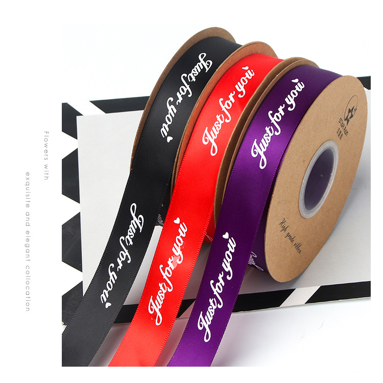 Ruy băng lụa in chữ  2.5cm