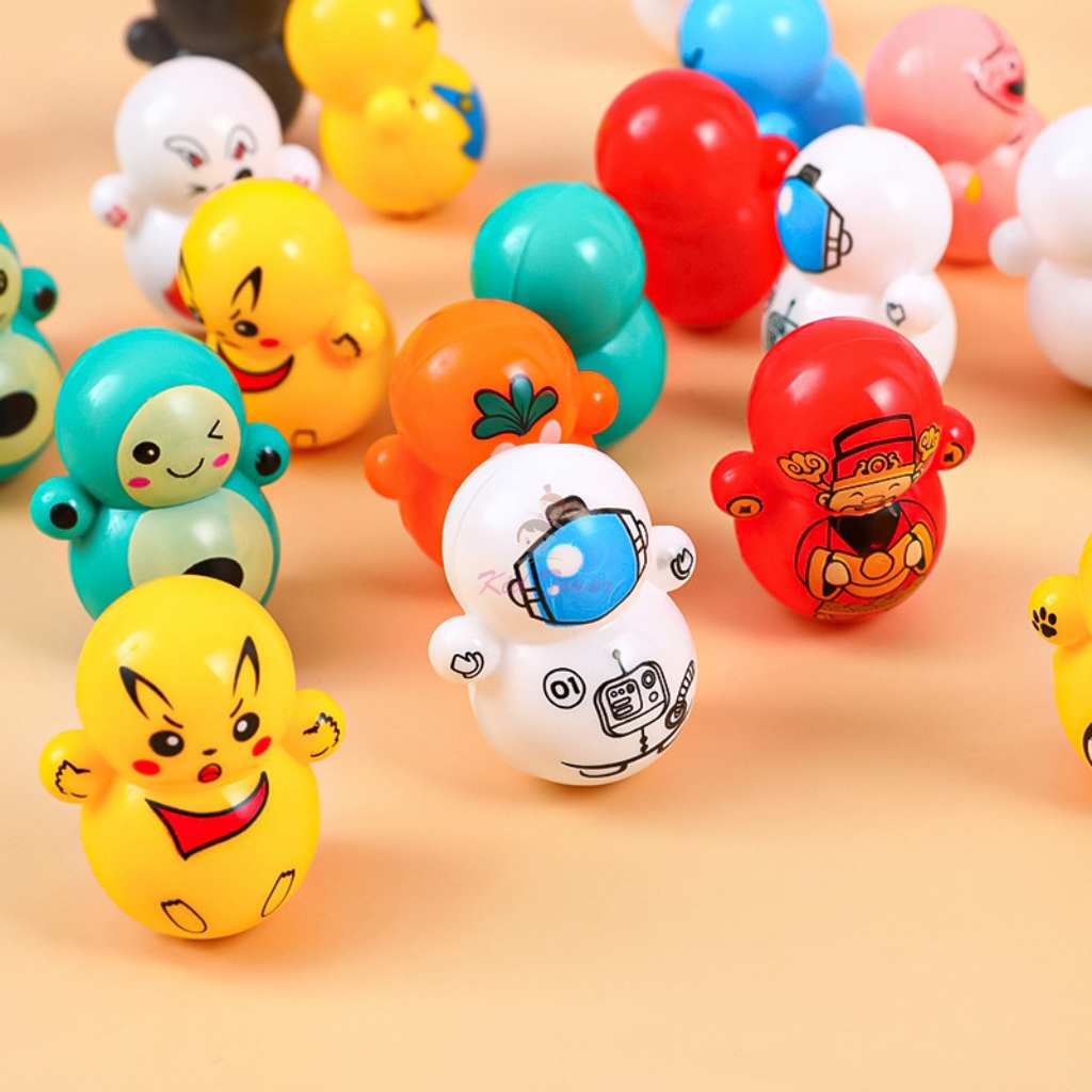 Lật đật mini hình Squid Game Và Doraemon dễ thương siêu đáng yêu đồ chơi cho bé.