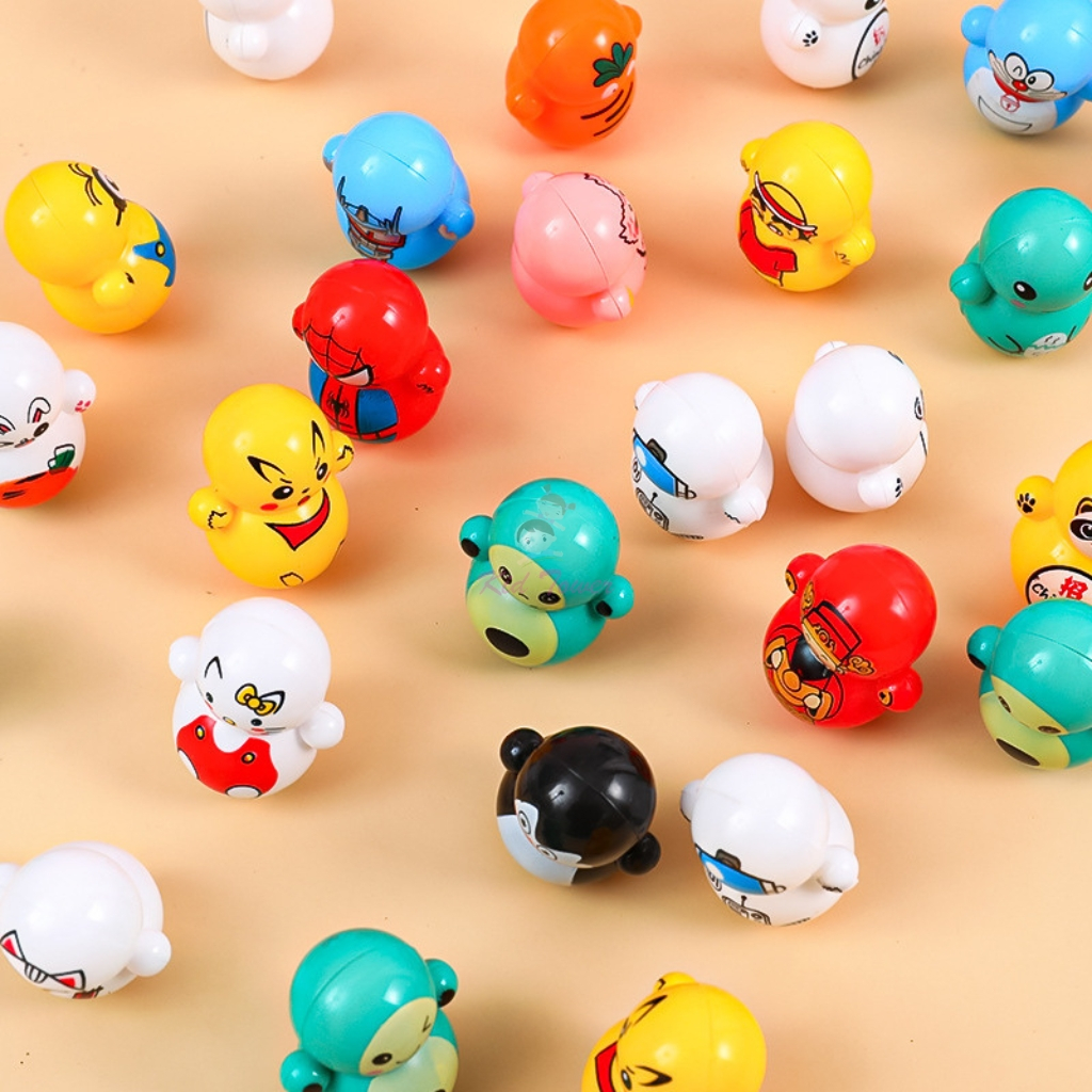 Lật đật mini hình Squid Game Và Doraemon dễ thương siêu đáng yêu đồ chơi cho bé.